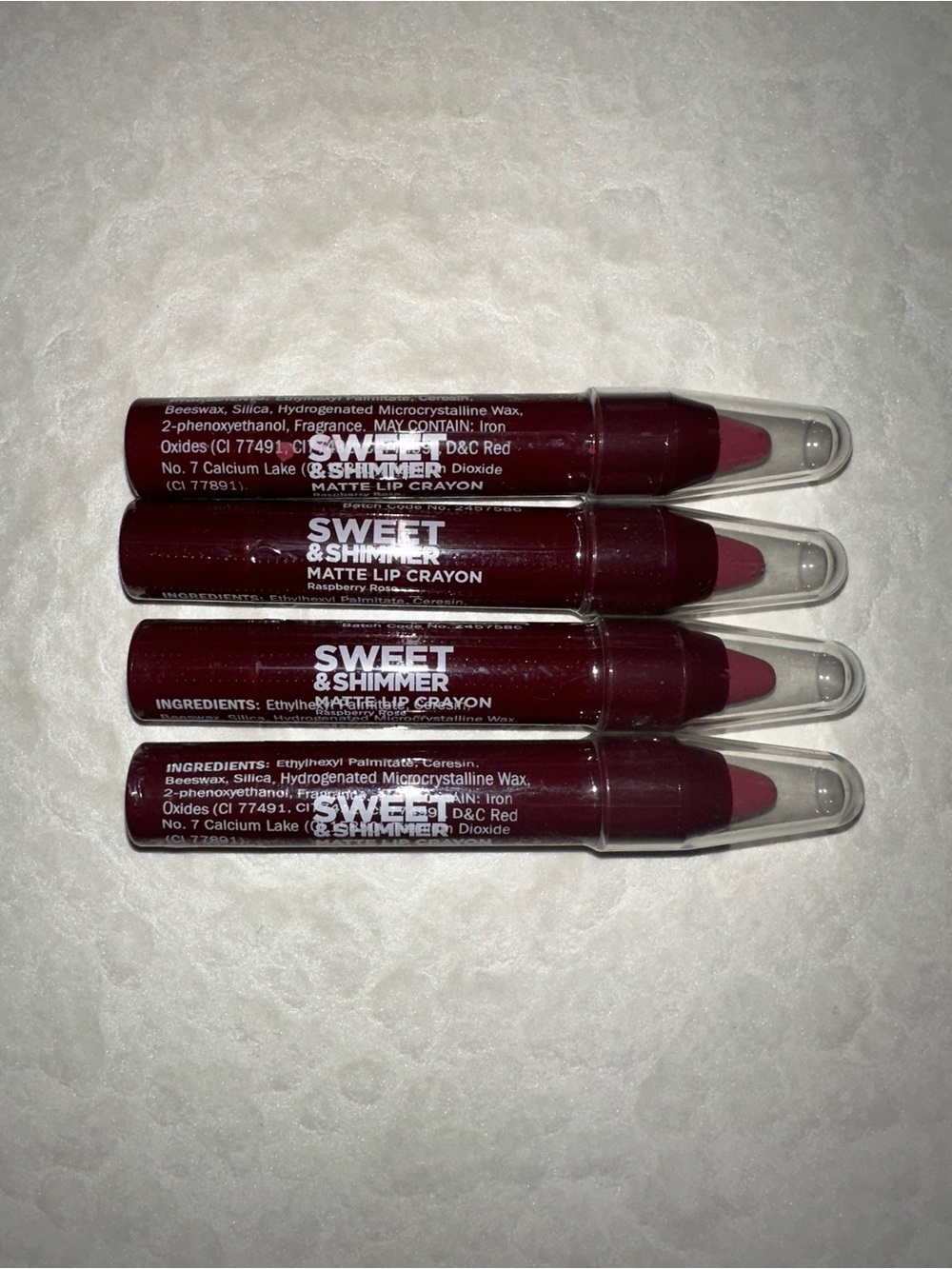 Ulta Sweet Shimmer Matte Lip Crayon Raseberry Rose Brand New Lot Of 4